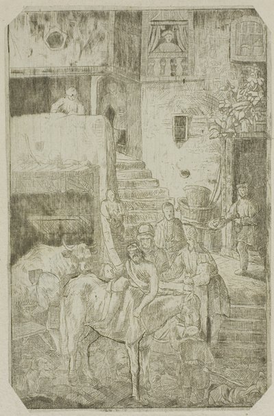 De Barmhartige Samaritaan door Rodolphe Bresdin