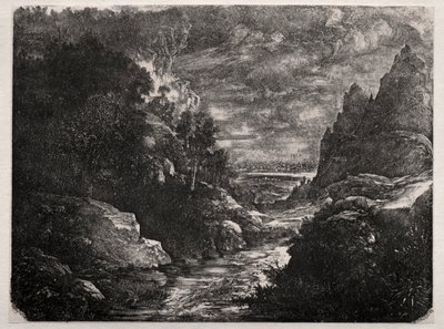 De Bergstroom door Rodolphe Bresdin