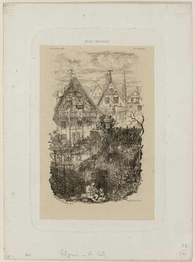 De Buurt, uit Revue Fantaisiste door Rodolphe Bresdin