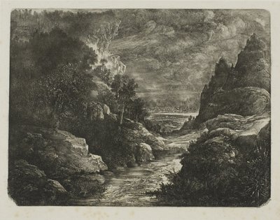 De Stroom in de Kloof door Rodolphe Bresdin