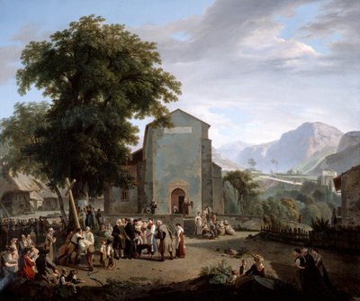 Het herstel van de eredienst na de Revolutie, 19e eeuw door Rodolphe Topffer