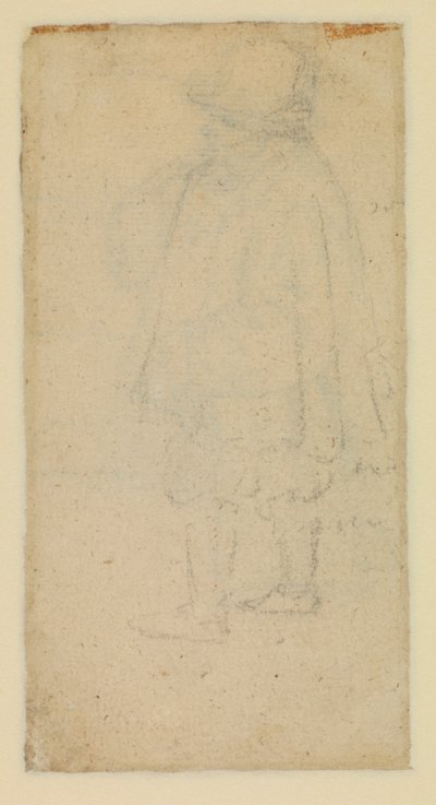 Man van achteren gezien (verso) door Roelandt Jacobsz and Bruegel Pieter the Elder Savery