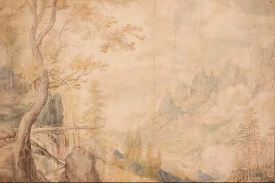Alpenlandschap, c.1606-7 door Roelandt Jacobsz. Savery