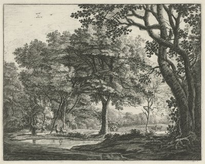 Herten in het Haagse Bos door Roelant Roghman