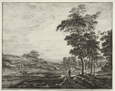 Zes uitzichten in het bos van Den Haag: boer gezien van achteren door Roelant Roghman