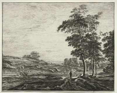 Zes Zichten in het Bos van Den Haag: Plaat 3, Boer Gezien van Achteren door Roelant Roghman