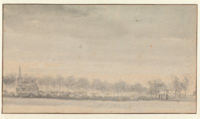 Het dorp Nederhorst en het kasteel vanuit het zuiden door Roelant Roghman
