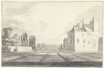 Gezicht op Huis Beverweerd, gezien vanuit het noordoosten door Roelant Roghman