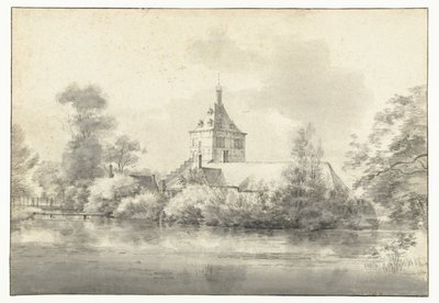 Gezicht op Slot Starrenburg in Overschie door Roelant Roghman