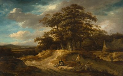Reizigers aan de Rand van een Dorp door Roelof Van Vries