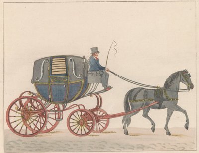 Paardenkoets in Amsterdam, ca. 1825 door Roelof van der Meulen