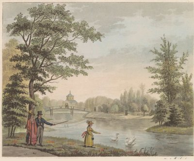 Tuin bij Huis ten Bosch, ca. 1825 door Roelof van der Meulen