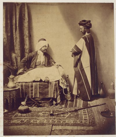Een gesprek tijdens het roken, 1858 door Roger Fenton