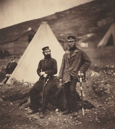 Kapitein Graham en kapitein MacLeod, 42e regiment door Roger Fenton