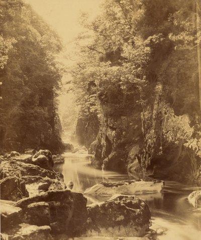 Foss Nevin, aan de Conway (Wales). door Roger Fenton