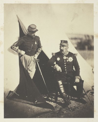 Generaal Bosquet en kapitein Dampière door Roger Fenton