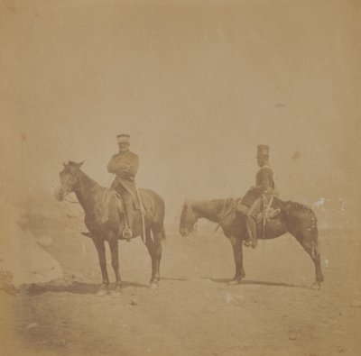 Generaal Sir John Pennefather en een ordonnans, 1855 door Roger Fenton
