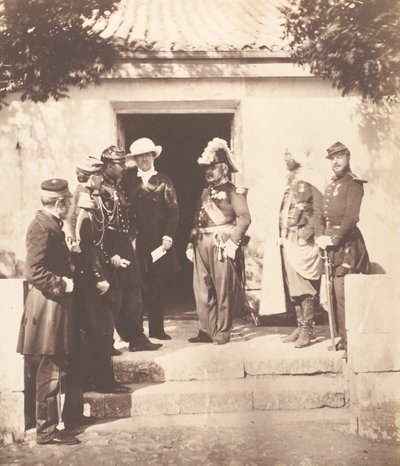 Groep bij hoofdkwartier, 1855 door Roger Fenton
