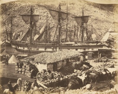 Haven van Balaklava, de veesteiger door Roger Fenton
