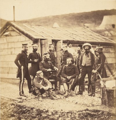 Officieren van het 4e Lichte Dragonderregiment. door Roger Fenton