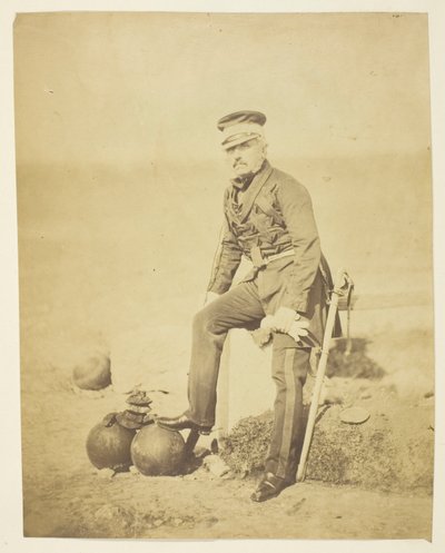 Sir Henry William Barnard (1799-1857), generaal, stafchef; genomen in de Krim door Roger Fenton