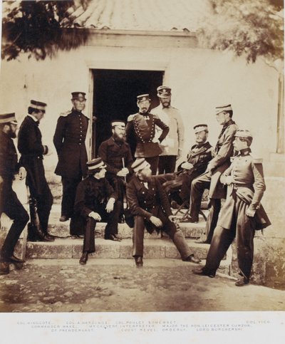 Het personeel op het hoofdkwartier, uit een album van 52 foto