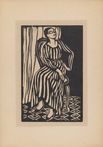 De gestreepte jurk door Roger Fry