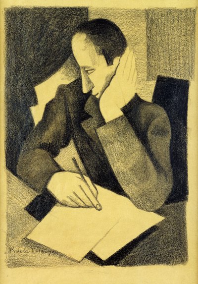 Man Schrijvend: Studie voor Paludes door Roger de La Fresnaye