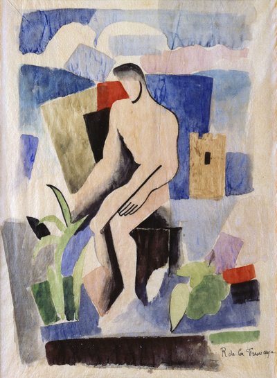 Man in het land, studie voor Paludes door Roger de La Fresnaye