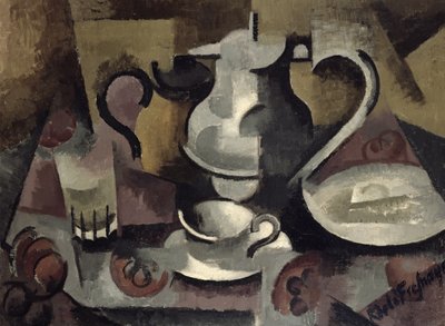 Stilleven met Drie Handvatten door Roger de La Fresnaye