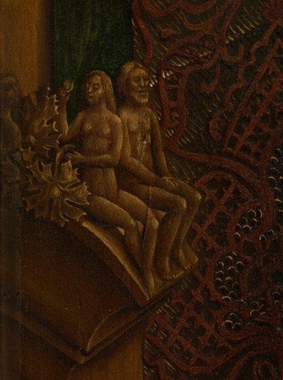 Detail (Sint Lucas tekent het Portret van de Maagd) door Rogier van der (after) Weyden