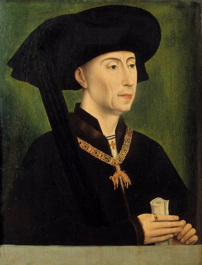 Portret van Filips de Goede, Hertog van Bourgondië door Rogier van der (after) Weyden