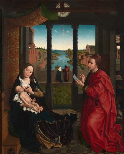 Sint Lucas tekent het portret van de Maagd door Rogier van der (after) Weyden
