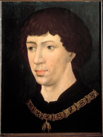 Portret van Karel de Stoute door Rogier van der (follower of) Weyden