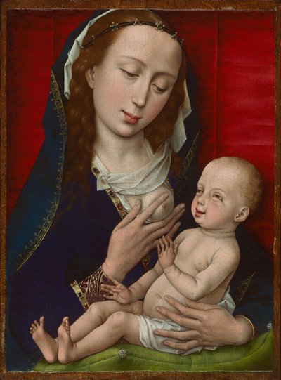 Maagd en kind door Rogier van der (workshop of) Weyden