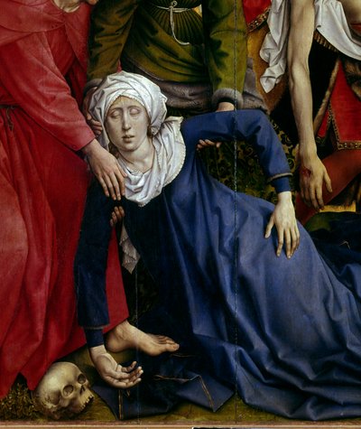 Kruisafneming of kruisaflegging (detail van de flauwgevallen maagd) door Rogier van der Weyden