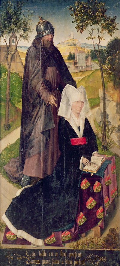 Guillemette de Montagu met Sint Guillaume, 1460-66 door Rogier van der Weyden