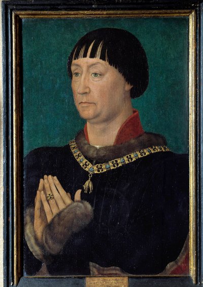 Portret van Jan I genaamd de Strijdbare, Hertog van Kleef door Rogier van der Weyden