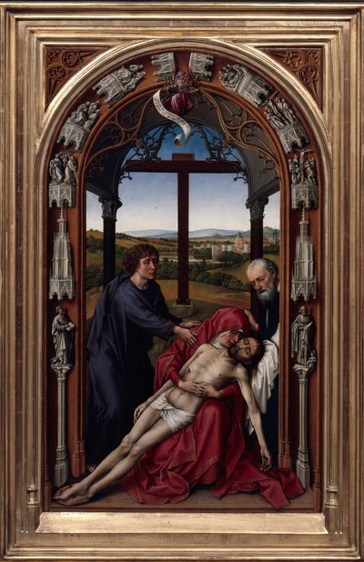 Het altaar van Onze Lieve Vrouw Miraflores Altar, c. 1440 door Rogier van der Weyden