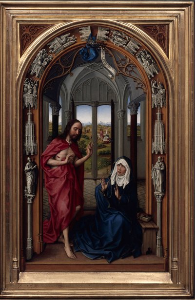 Het altaar van Onze-Lieve-Vrouw Miraflores Altar, c. 1440 door Rogier van der Weyden