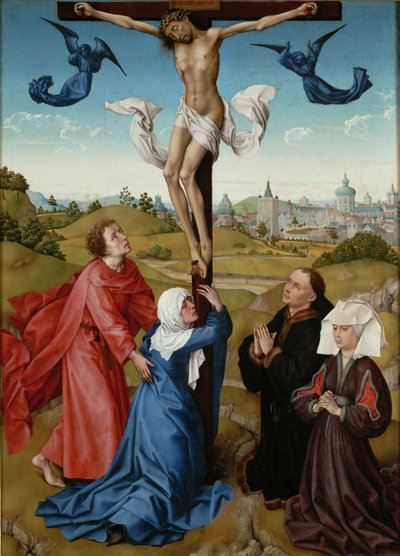 De kruisiging Het kruisiging drieluik, ca. 1440 door Rogier van der Weyden