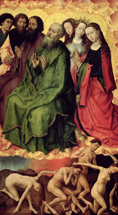 Het Laatste Oordeel, de ingang van de verdoemden in de hel door Rogier van der Weyden