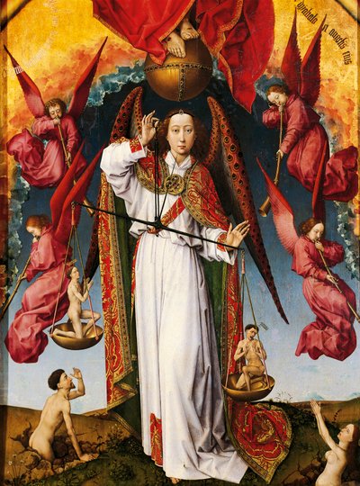 Het Laatste Oordeel altaarstuk (detail) door Rogier van der Weyden