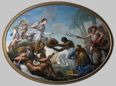 Het Oosten biedt zijn rijkdommen aan Britannia aan door Roma Spiridione