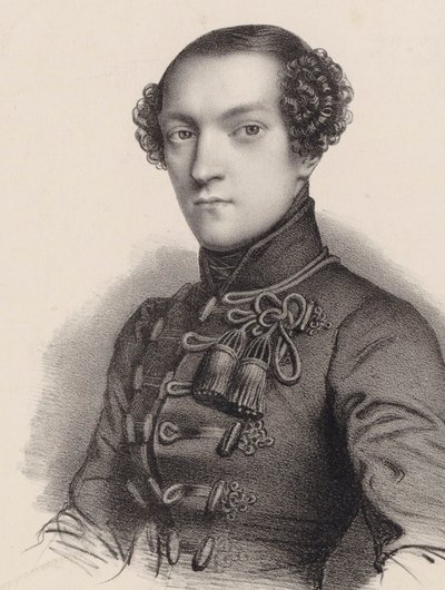 Portret van de pianist en componist Antoine de Kontski 1817-1899 door Romain Cazes