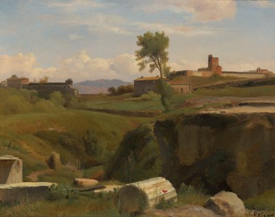 Uitzicht op de Aventijnse Heuvel, Rome door Romain Etienne Gabriel Prieur