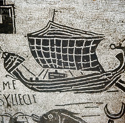 Een schip uit Alexandrië in de haven van Ostia door Roman