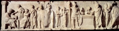 Oud Rome: reliëf bekend als Domitius Ahenobarbus, episode van een volkstelling door Roman