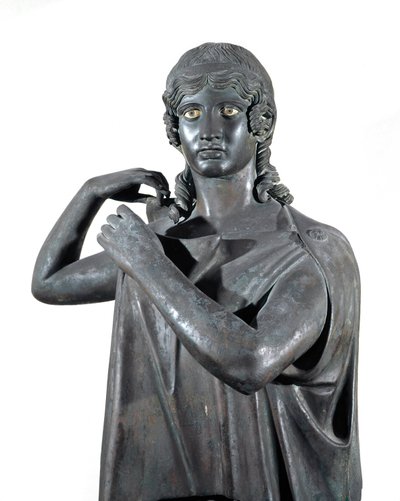 Bronzen beeld van een danseres door Roman