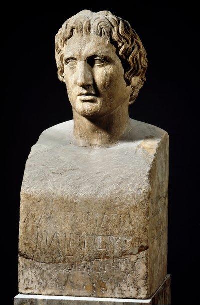 Buste van Alexander de Grote, genaamd de Azara Hermes door Roman